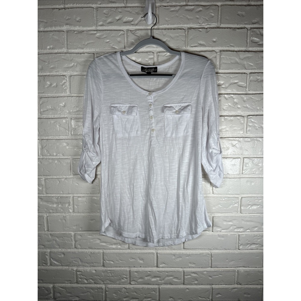 Absolutely Famous M Bella Swan Soft Grunge Henley Top White Twilight Core